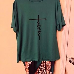 Green and gold Faith pants Sets